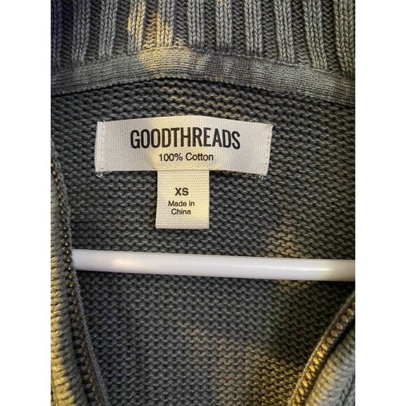 Goodthreads Men's Soft Cotton Quarter Zip Sweater, XS Olive Green Nwt - Picture 2 of 5